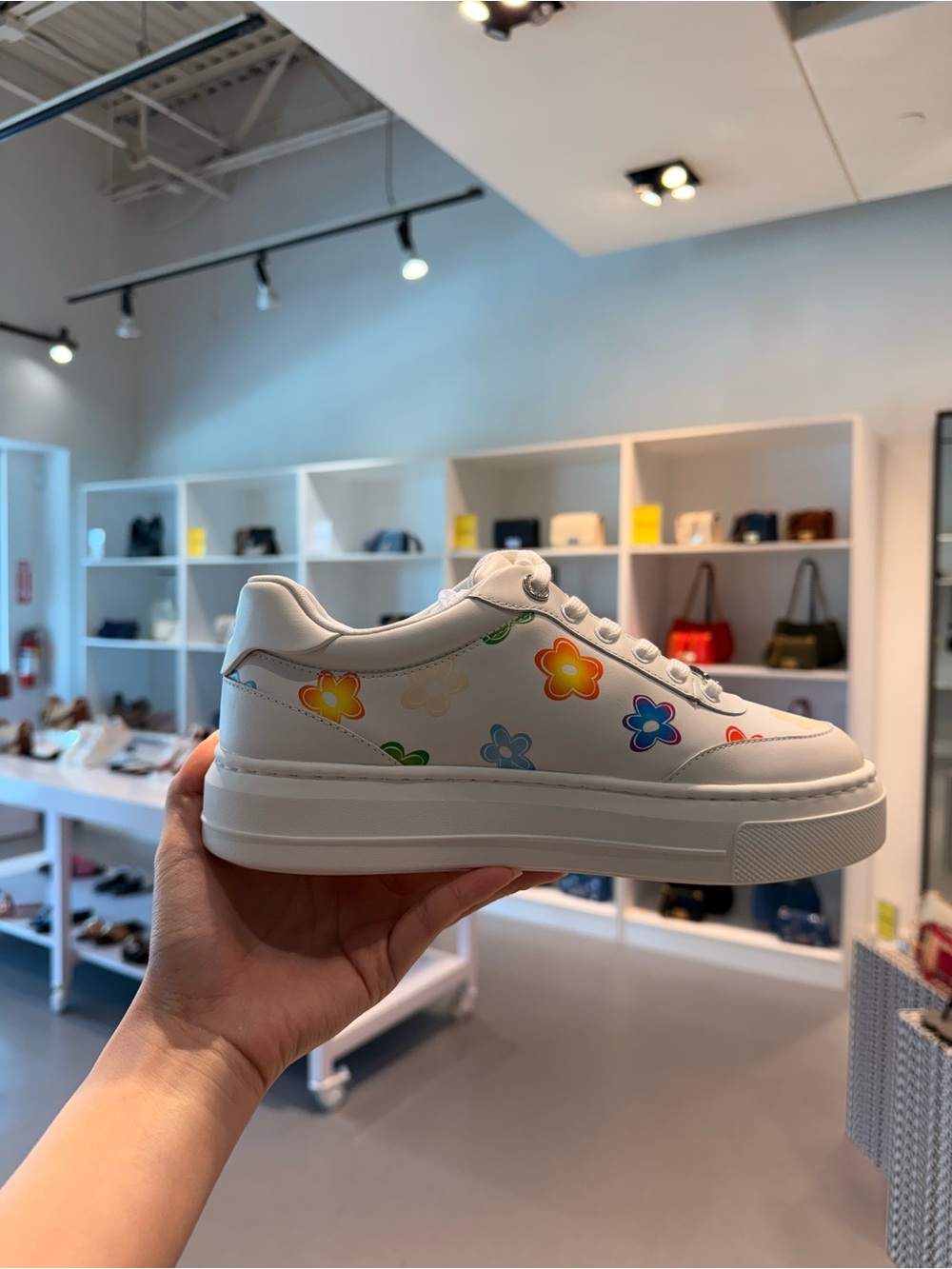 NWT Marc Jacobs the bold logo platform sneaker - white multi